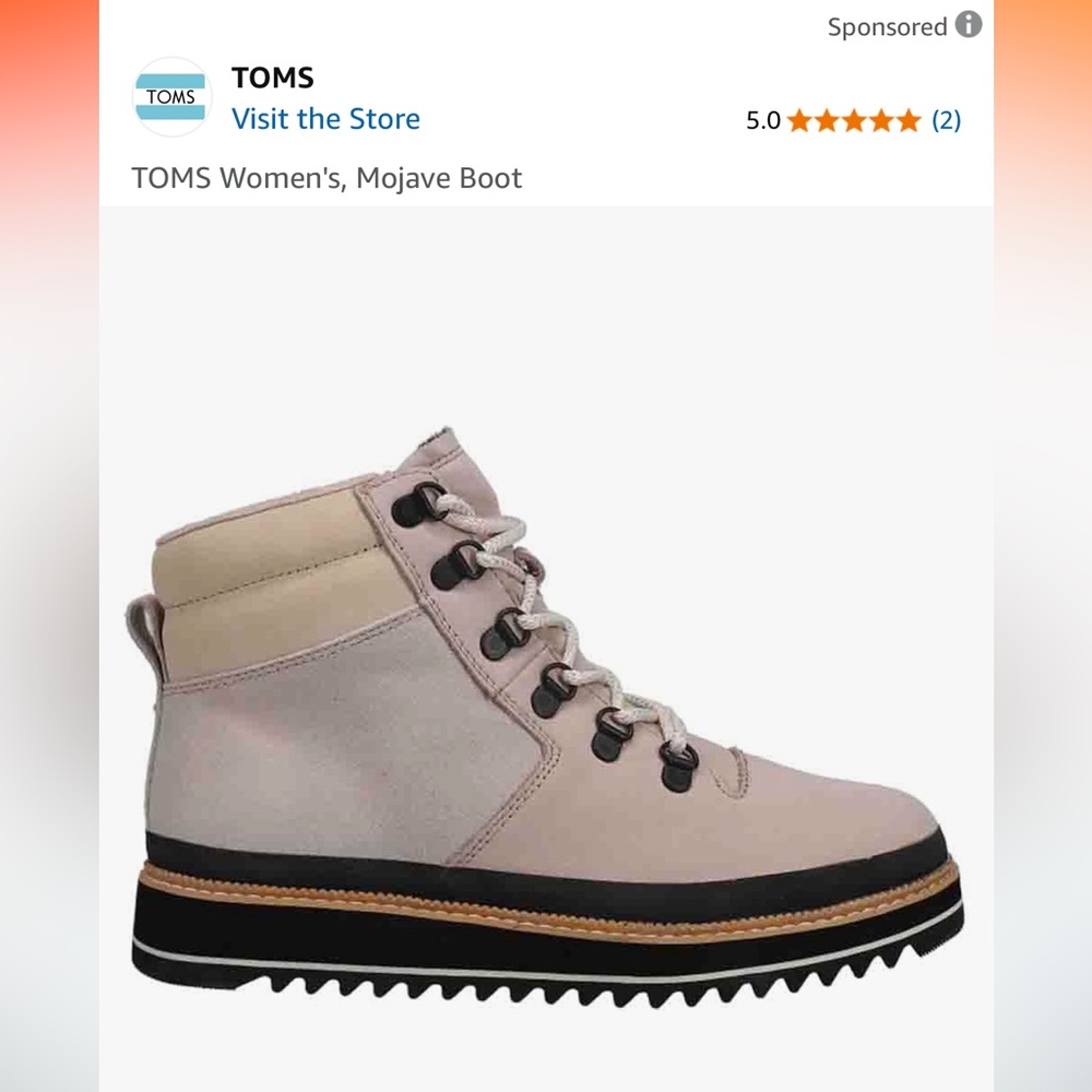 Toms Women's Mojave Taupe Nubuck Suede Ankle Boots Shoes size 6. NWOT.
